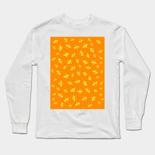 Funny Yellow Birds Flying Long Sleeve T-Shirt